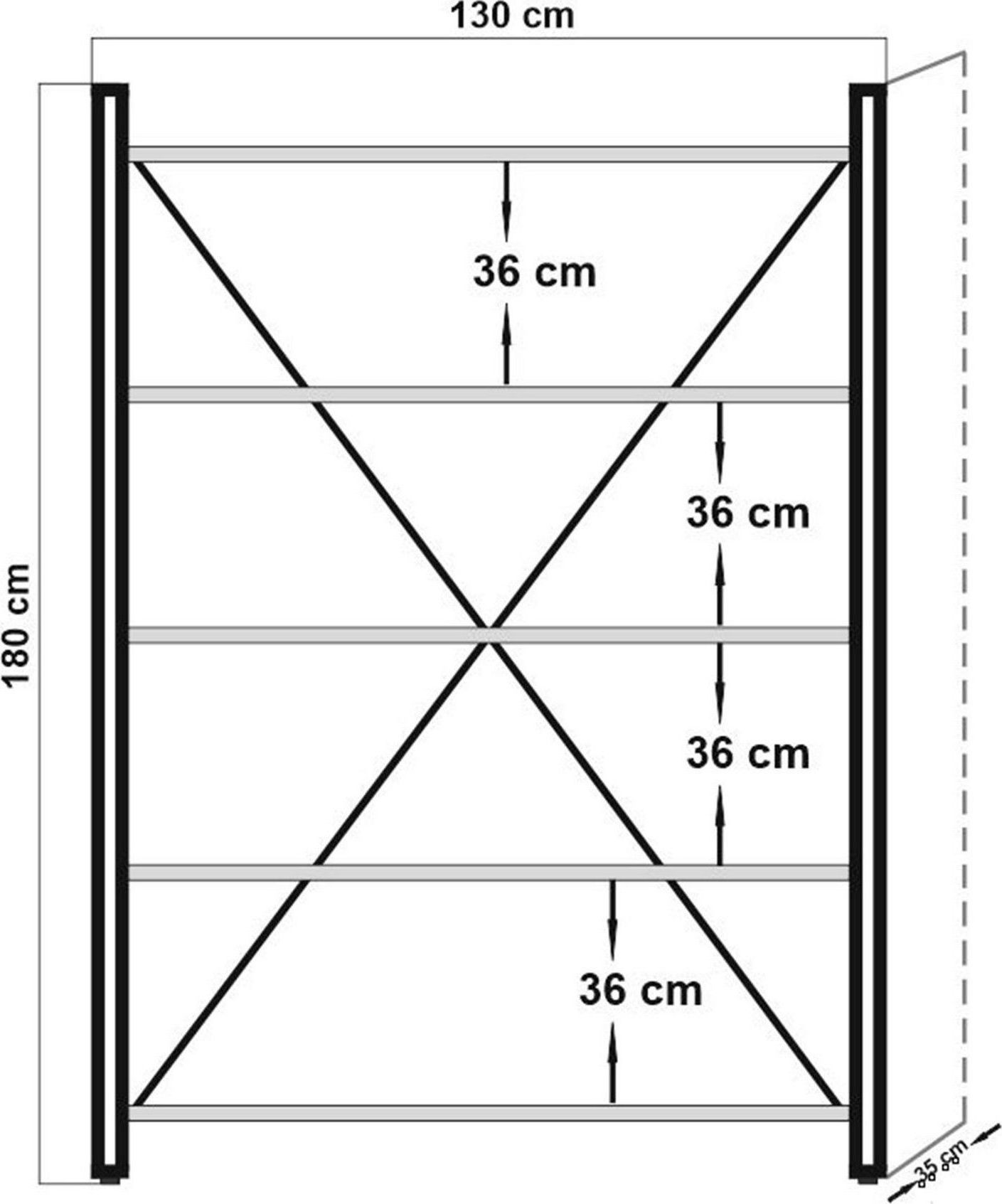 Cosmo Fix bokhylle - Furu/svart
