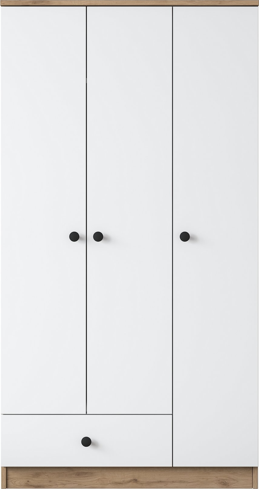 Mendy garderobeskap 90 cm - Valn�tt/hvit