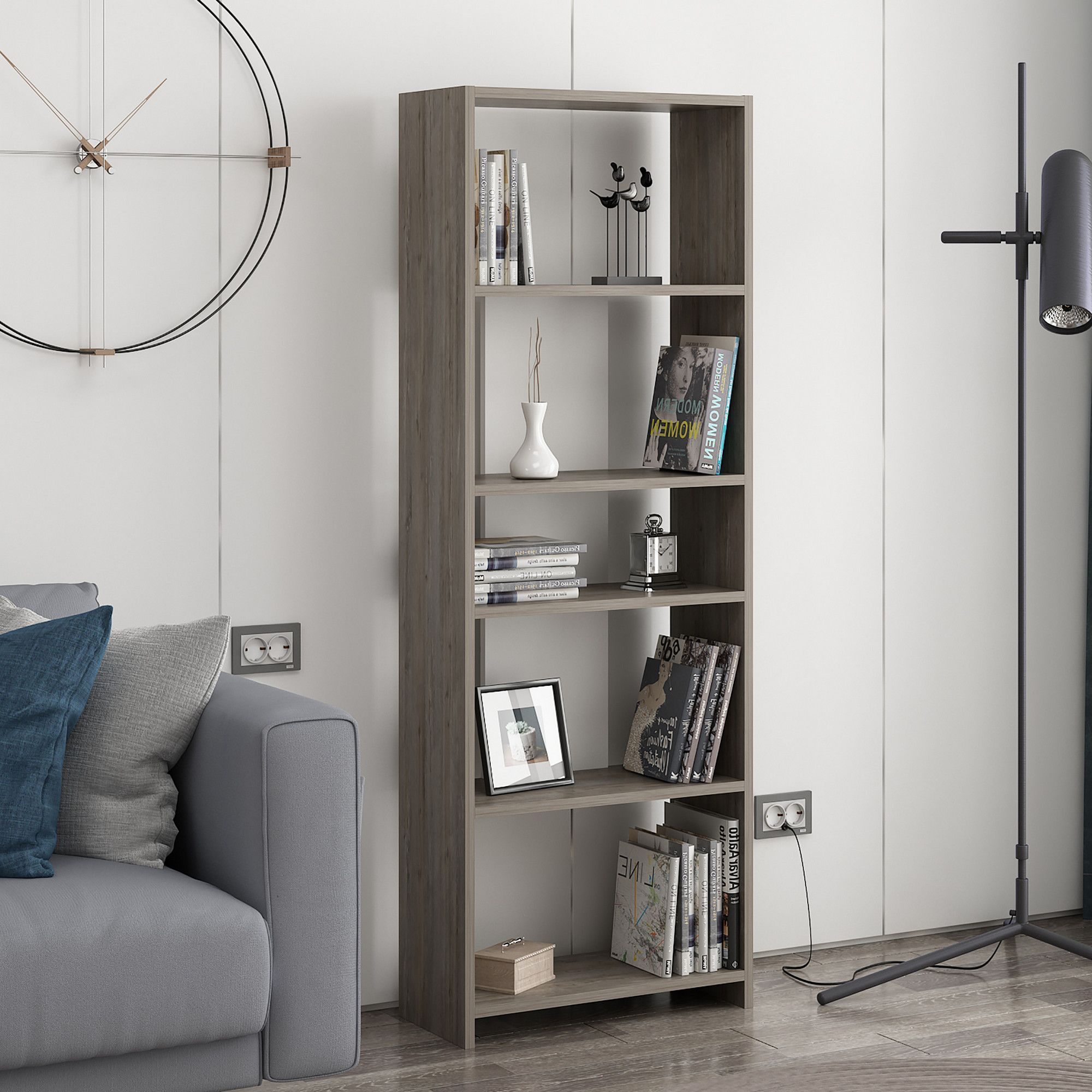 Dio bokhylle - Wenge/hvit Dio bokhylle - Wenge/hvit