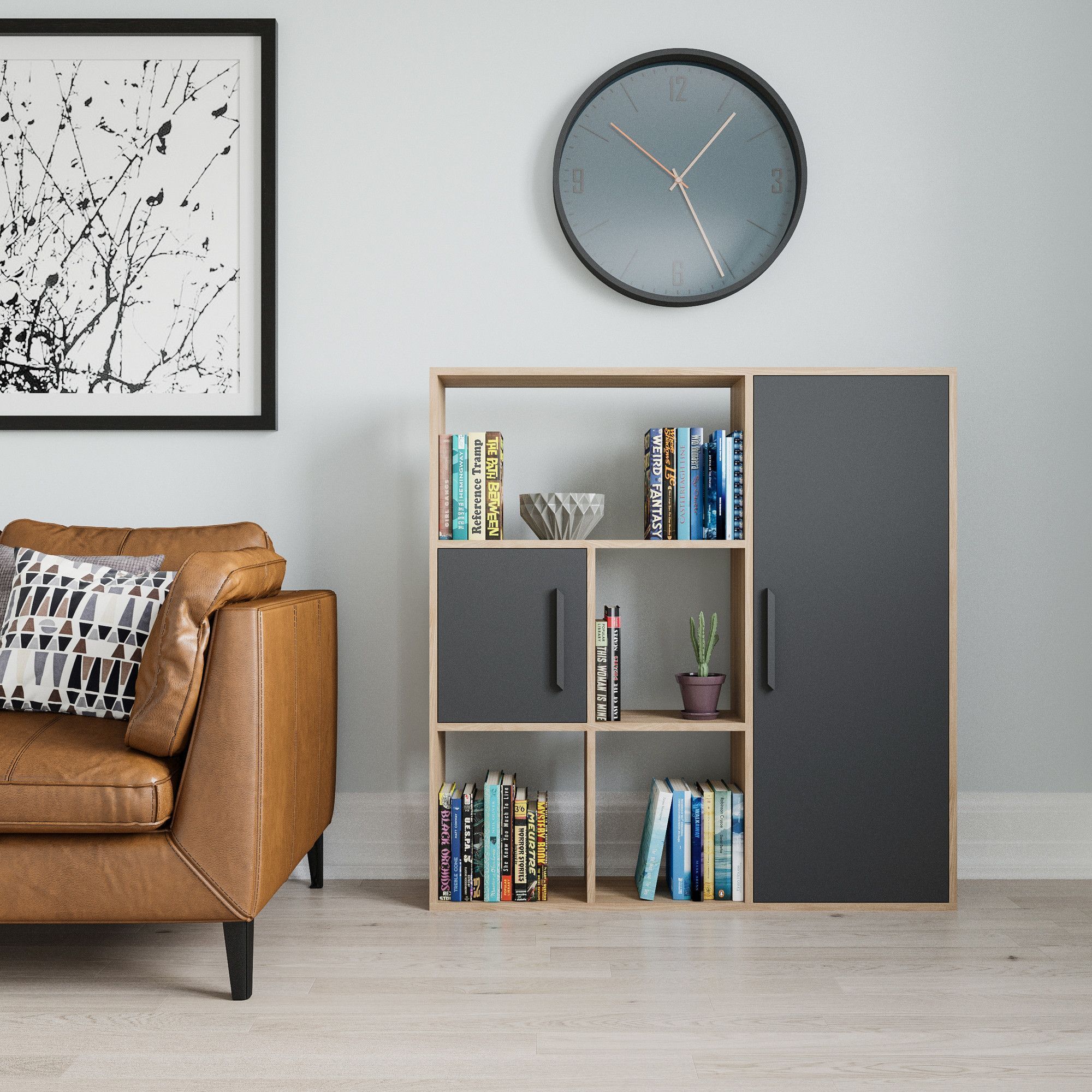 Ridge bokhylle - Eik/antrasitt Ridge bokhylle - Eik/antrasitt