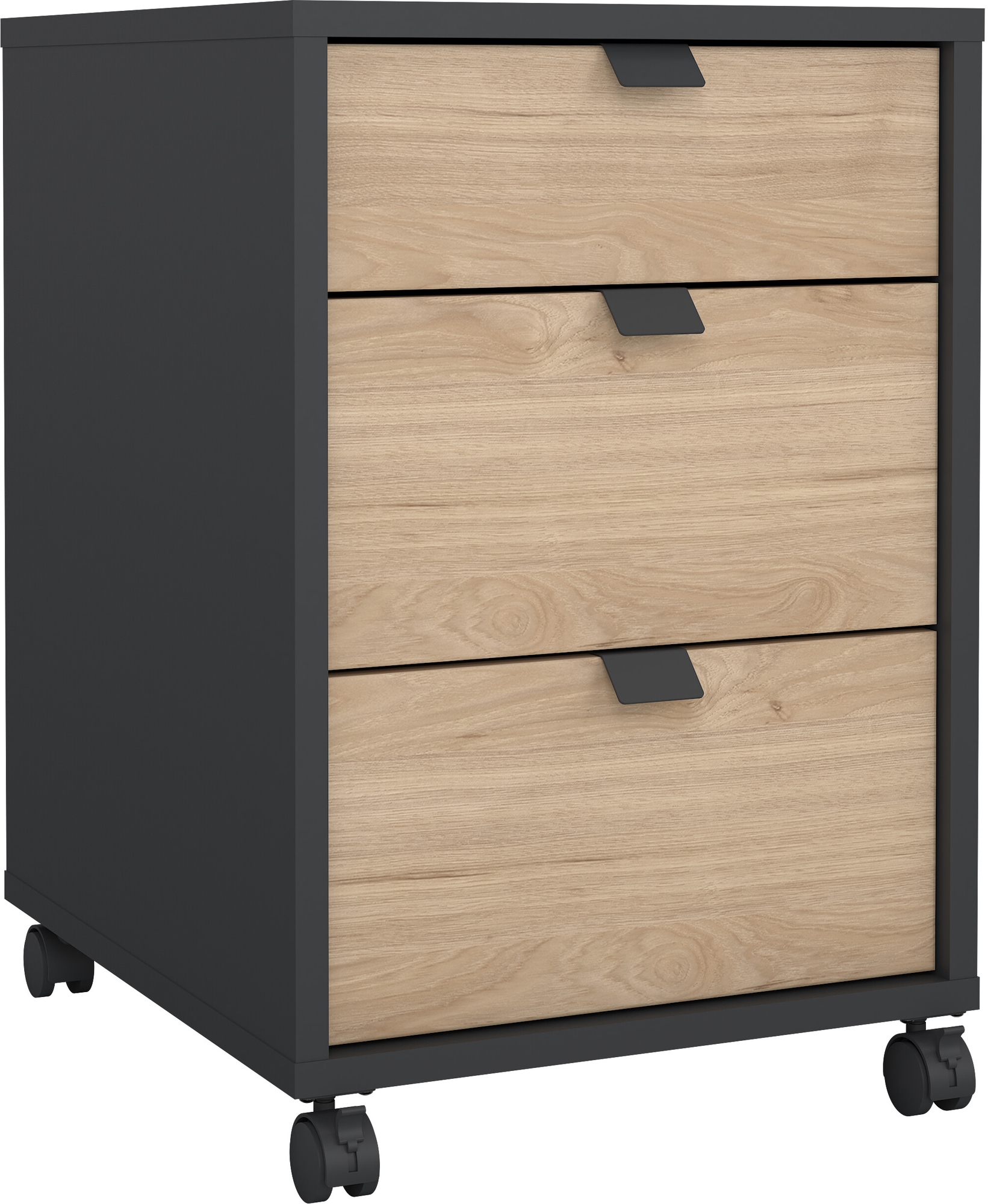 Skiltskuff ildsted - Matt gr�/hickory