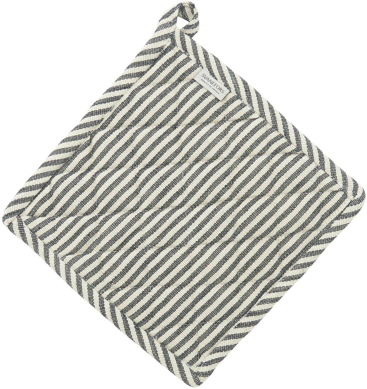 Kitty grytelapp 22 x 22 cm - Sort/hvit