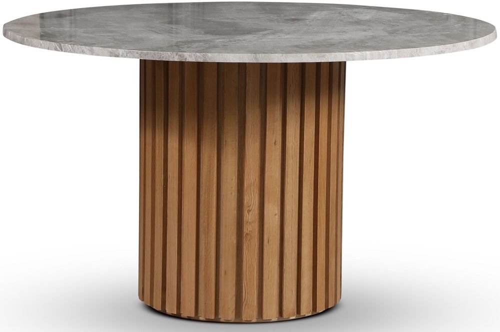 Sumo spisebord �130 cm - Oljet eik / S�lvmarmor