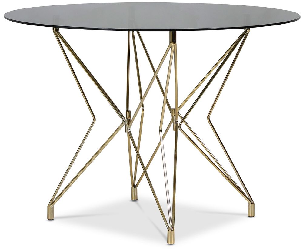 Zoo spisebord �106 cm - Messing / Tonet glass