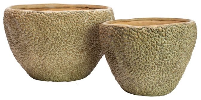 Kobe sett med 2 stk krukker lave - Keramikk Kobe sett med 2 stk krukker lave - Keramikk