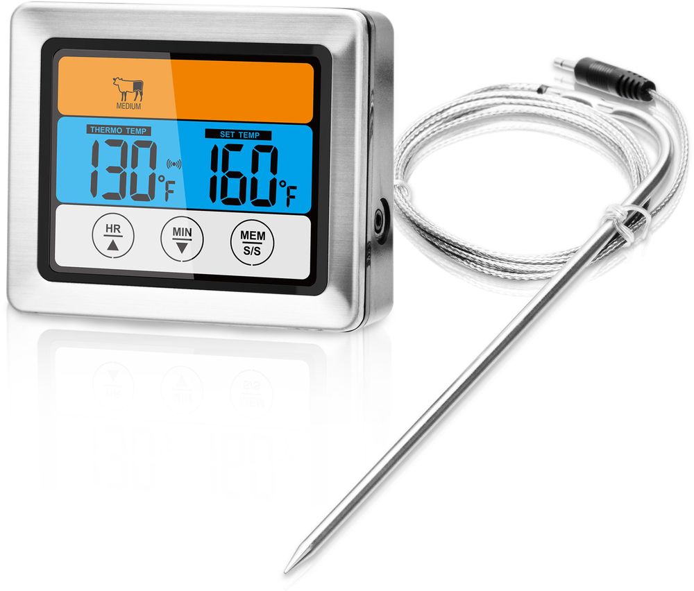 Basis steketermometer - Blank/svart Basis steketermometer - Blank/svart