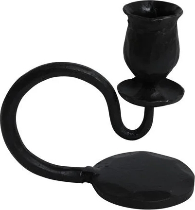 Håndsmidd kammerlysestake 12 x 12 cm - Sort Håndsmidd kammerlysestake 12 x 12 cm - Sort