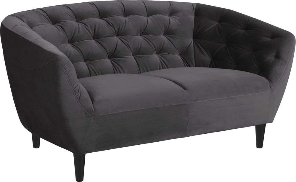 Felicia 2-seter sofa - M�rkegr� (Fl�yel)