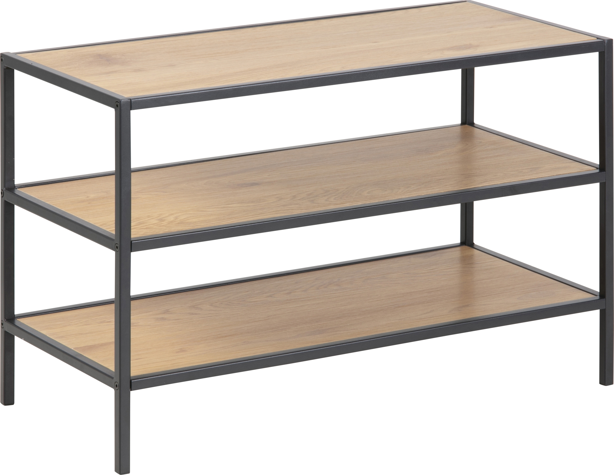 Seaford skohylle 50 cm - Eik/sort