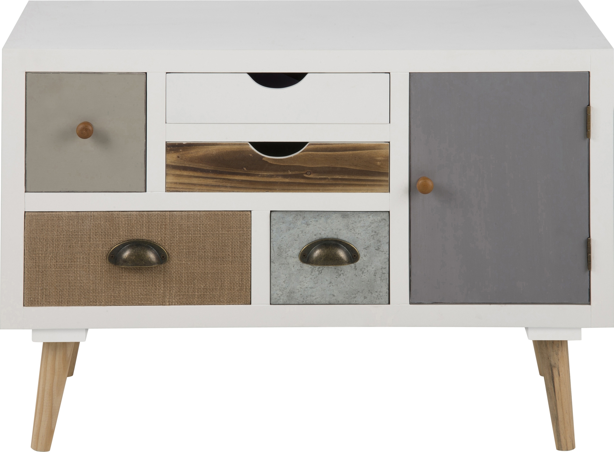 Thais Kommode 81x55 cm - Hvit/flerfarget