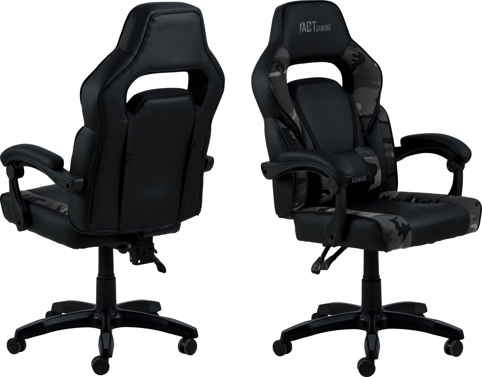 Canyon kontorstol / gamingstol - Sort PU/grå Canyon kontorstol / gamingstol - Sort PU/grå