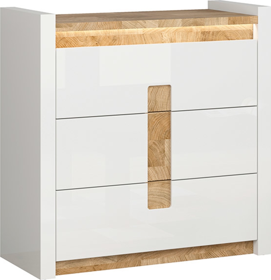 Alameda kommode 97 x 96,5 cm - Hvit/eik