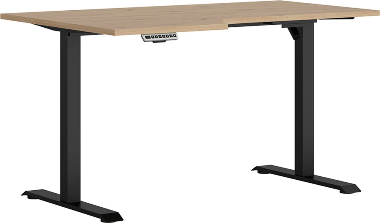 Plassjusterbart skrivebord venstre 140 x 90 cm - Eik