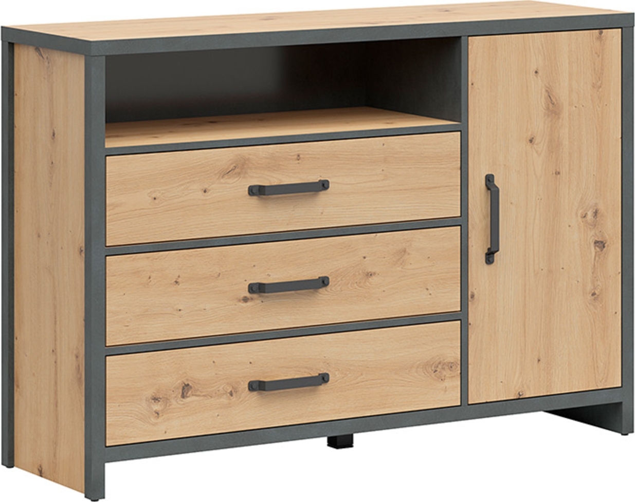 Weston kommode 131 cm - Artisan eik/grå Weston kommode 131 cm - Artisan eik/grå