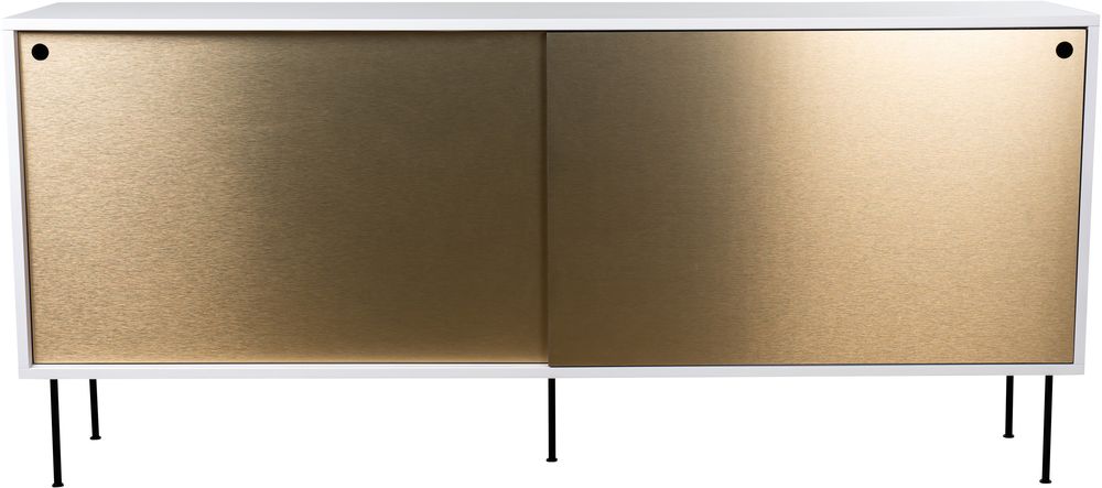 Volume sidebord 178 cm - Hvit/messing