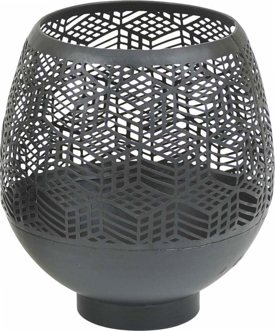 Solar stearinlys lanterne liten - Svart