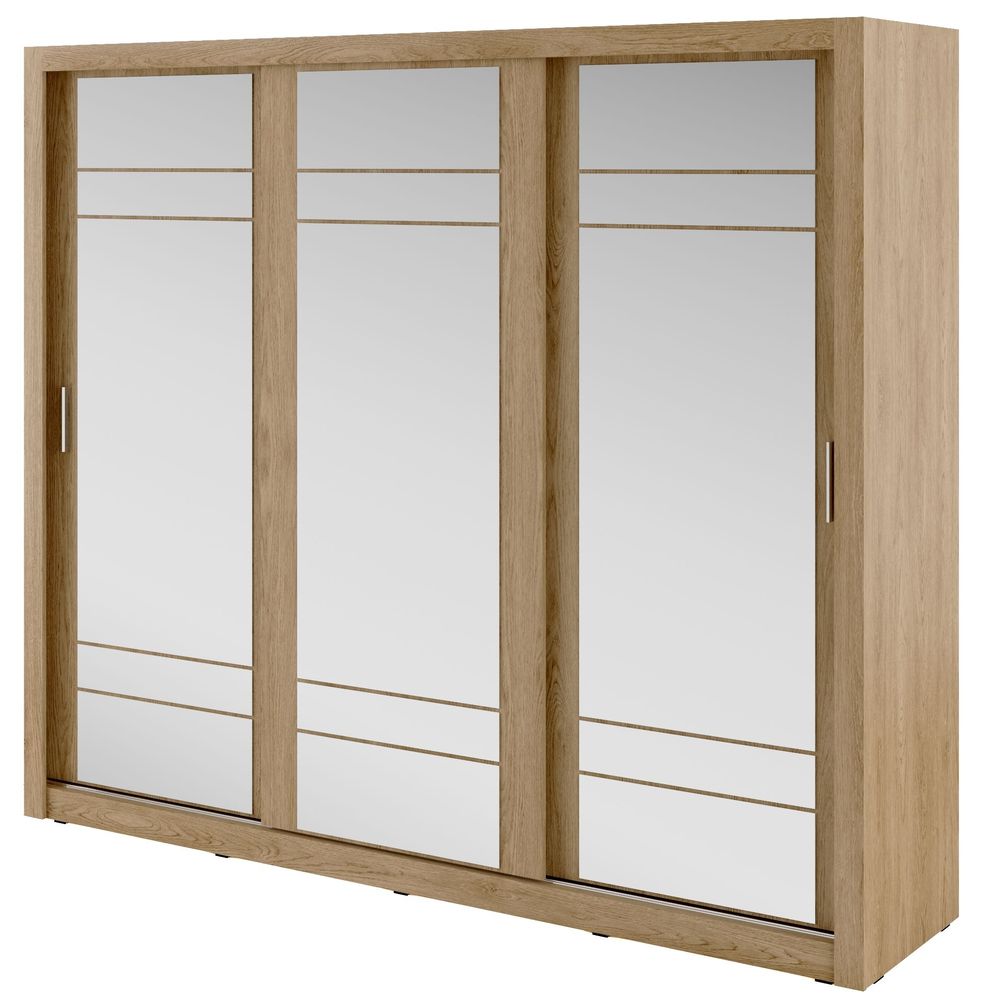 Mervyn garderobe med speil - Shetland eik Mervyn garderobe med speil - Shetland eik