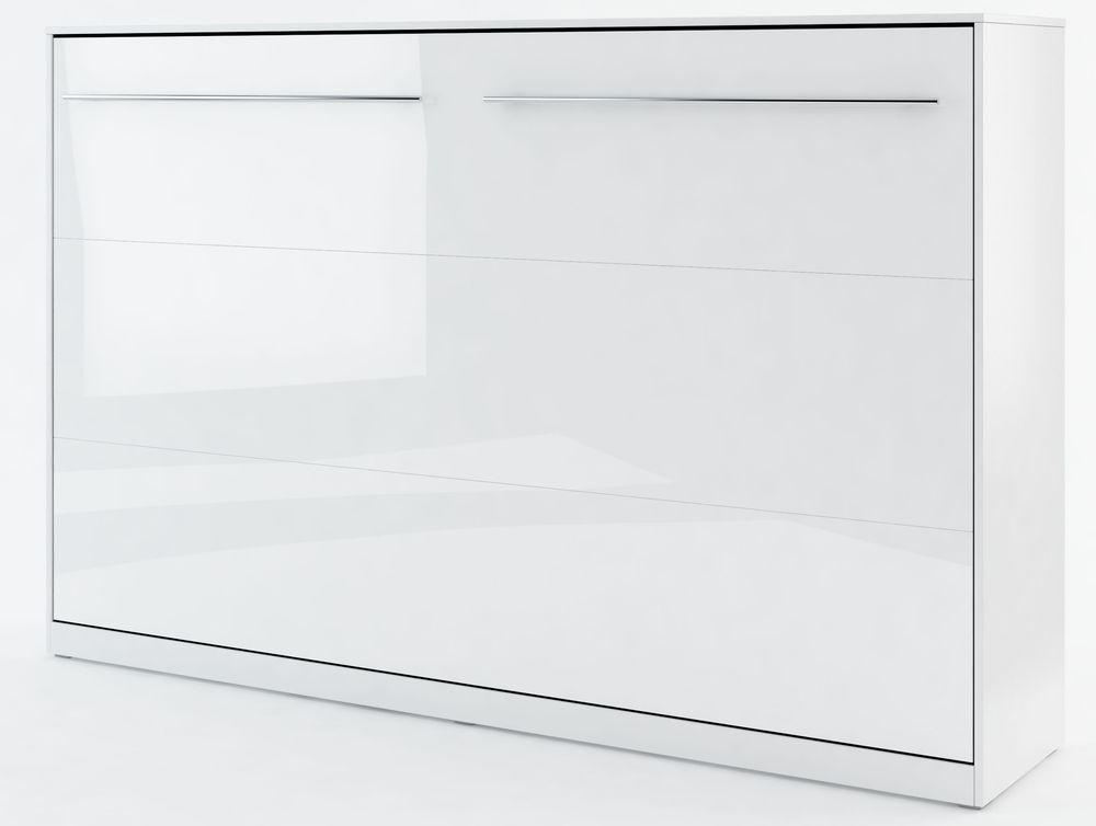 Sengeskap compact living horisontalt (120 x 200 cm fellbar seng) - Hvit h�yglans