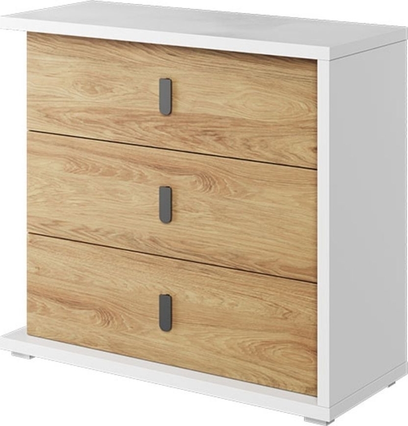 Simi kommode 100 cm - Hickory/hvit