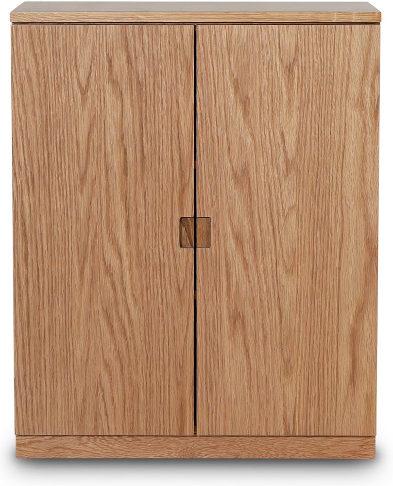 Level skap med glatte d�rer - Eik