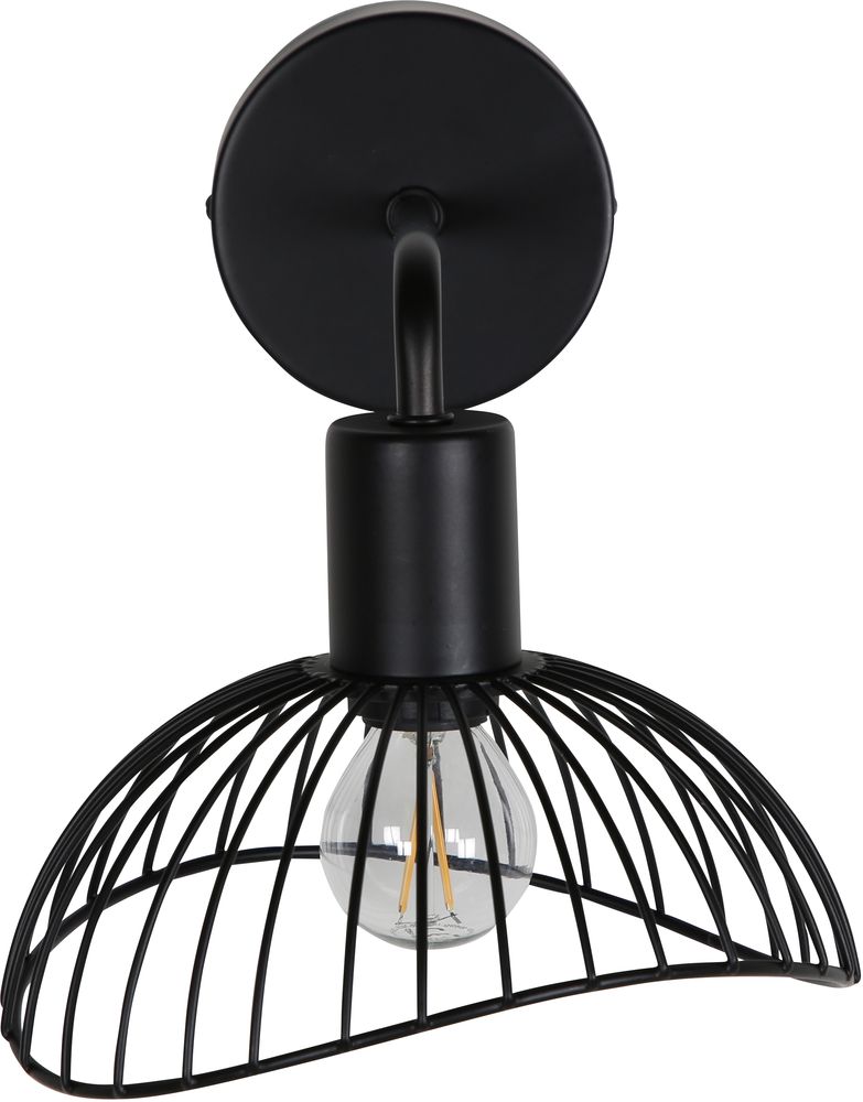 Netthult vegglampe - svart