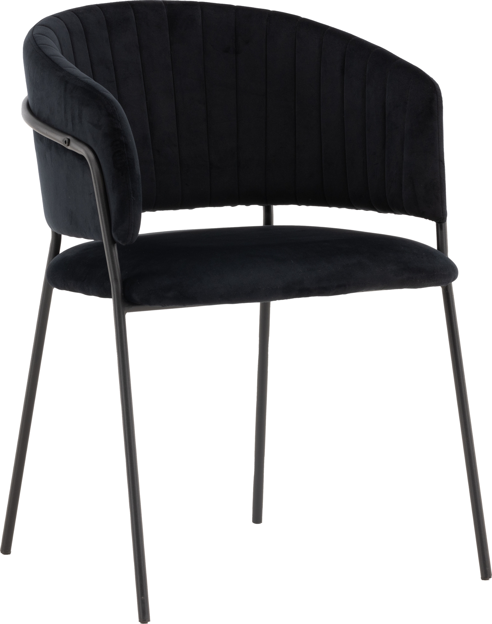 Selma spisestuestol - Sort fløyel Selma spisestuestol - Sort fløyel