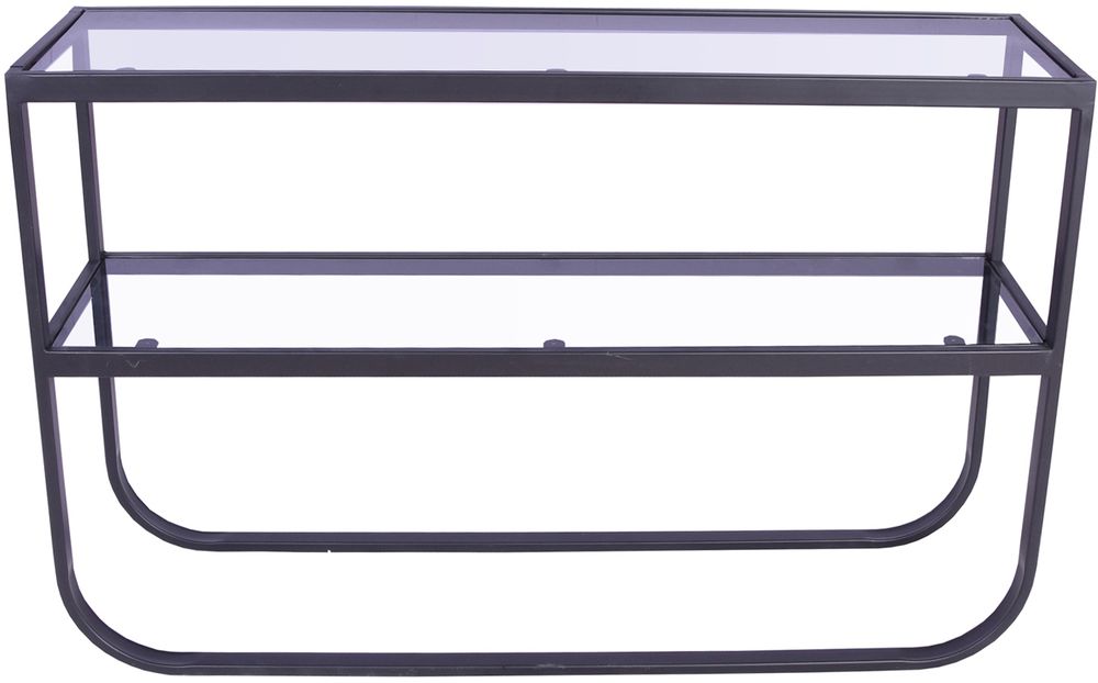 Korsbacken konsollbord - Svart/glass