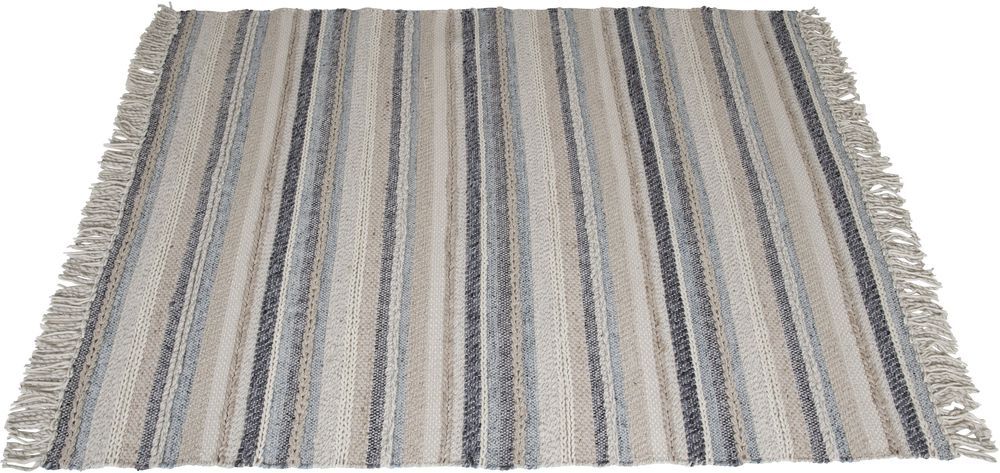 Ullteppe Anna - Beige / Blå Ull Ullteppe Anna - Beige / Blå Ull