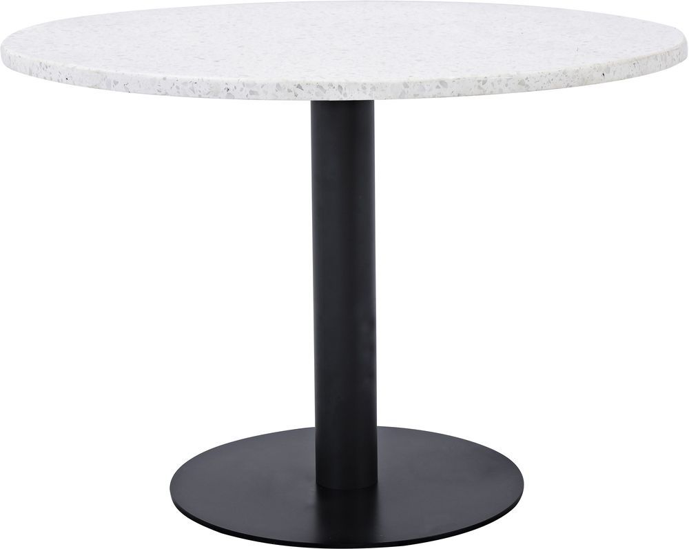 Spisebord Basebox ø106 cm - Svart / Hvit Terrazzo Spisebord Basebox ø106 cm - Svart / Hvit Terrazzo