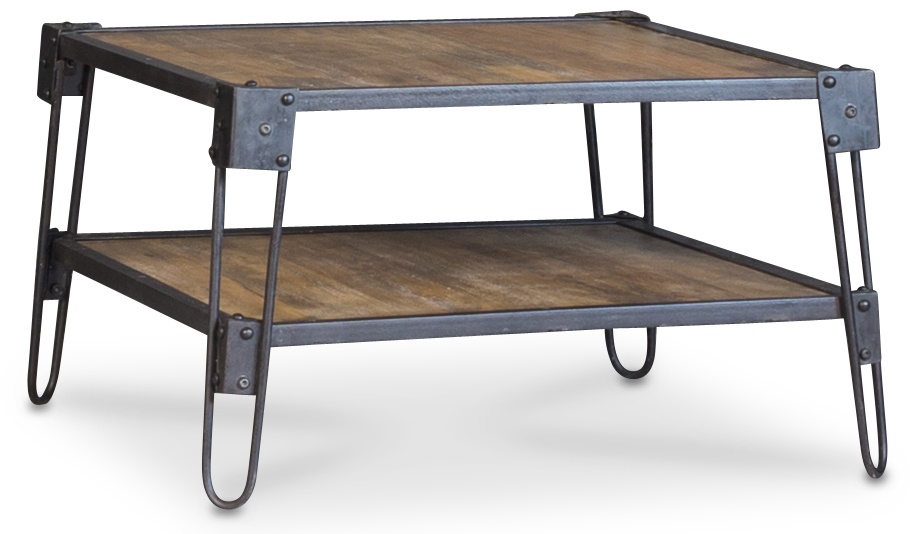 Bangalore sofabord Kvadratisk - Mango / Svart metall