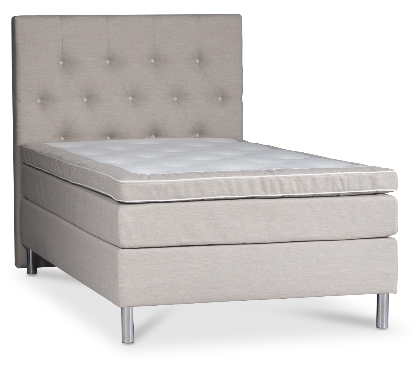 Kontinentalseng 120x200 cm - Beige seng - lommesystem