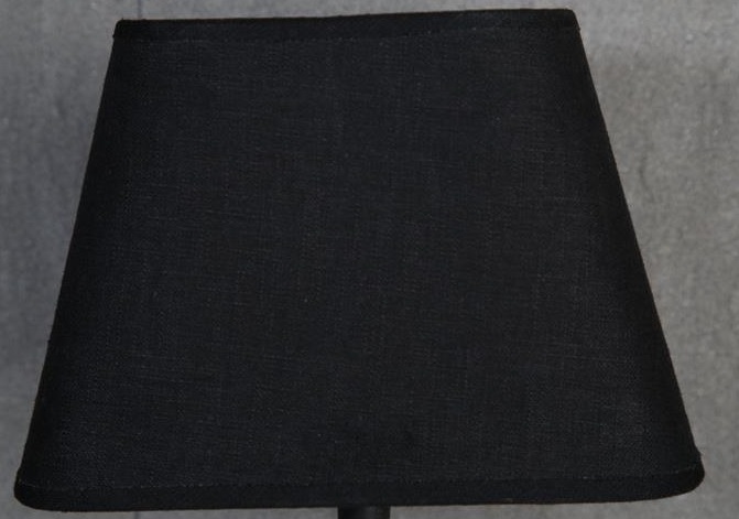 Linne oval lampeskjerm 24,5 cm - Svart Linne oval lampeskjerm 24,5 cm - Svart