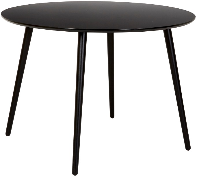 Carisma rundt spisebord 110 cm høytrykkslaminat - Svart Carisma rundt spisebord 110 cm høytrykkslaminat - Svart