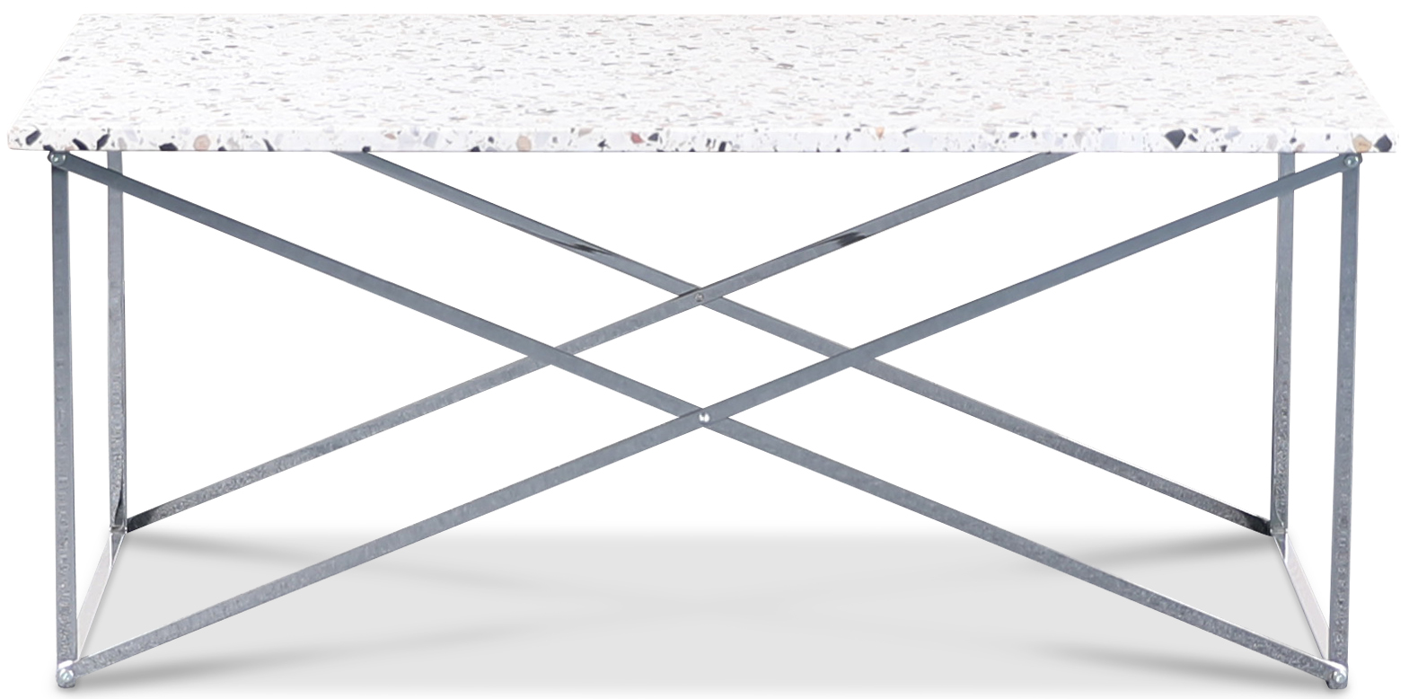 Terrazzo sofabord 110x60 cm - Cosmos Terrazzo & underdel palladium krom Terrazzo sofabord 110x60 cm - Cosmos Terrazzo & underdel palladium krom
