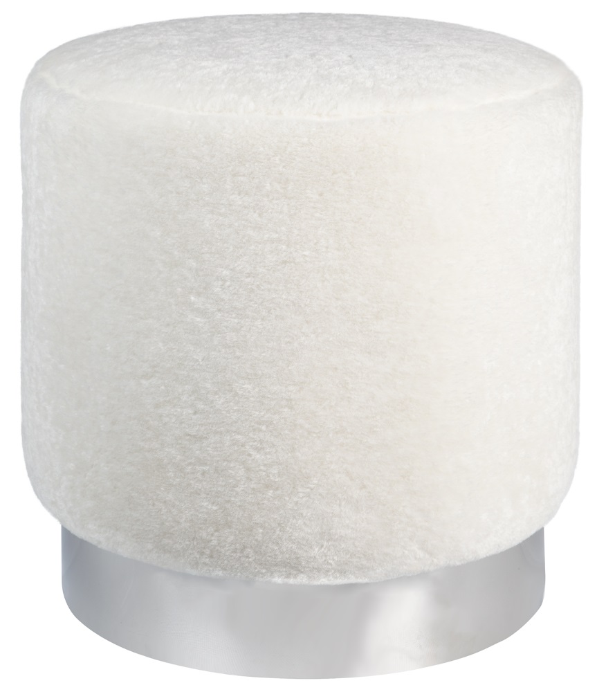Furry sittepuff - Hvit