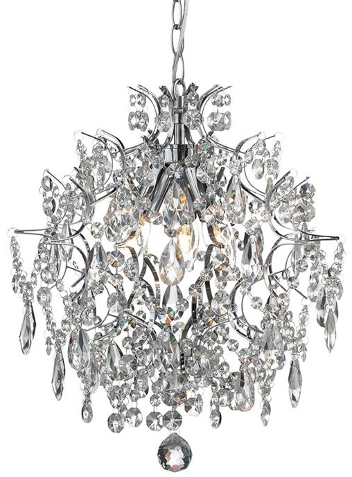 H�ringe Krystallkrone - Krom/Krystall