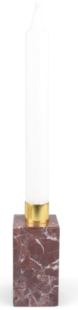 Lysestake Helle - Marmor (rød) Lysestake Helle - Marmor (rød)