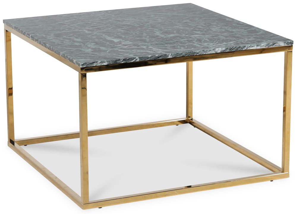 Accent stuebord 75 - Grønn marmor / Blank messing Accent stuebord 75 - Grønn marmor / Blank messing