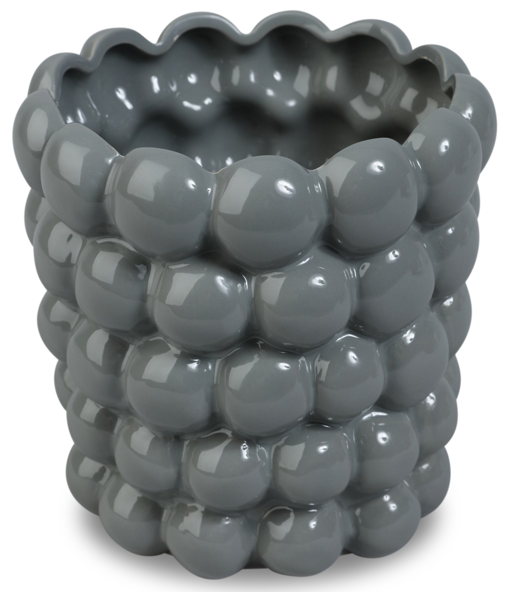 Krukke Big Bouble H23 cm - Grå Krukke Big Bouble H23 cm - Grå