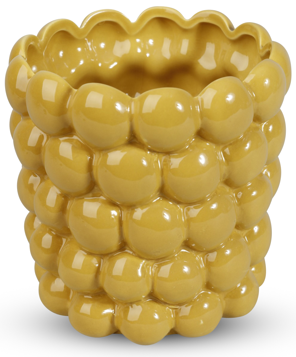 Krukke Big Bouble H16 cm - Lysegul