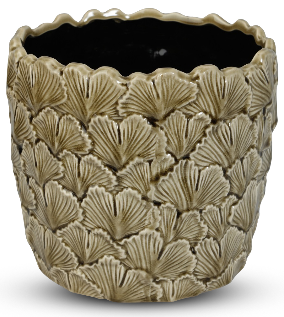 Krukke Ginkgo H19 cm - Gr�nn