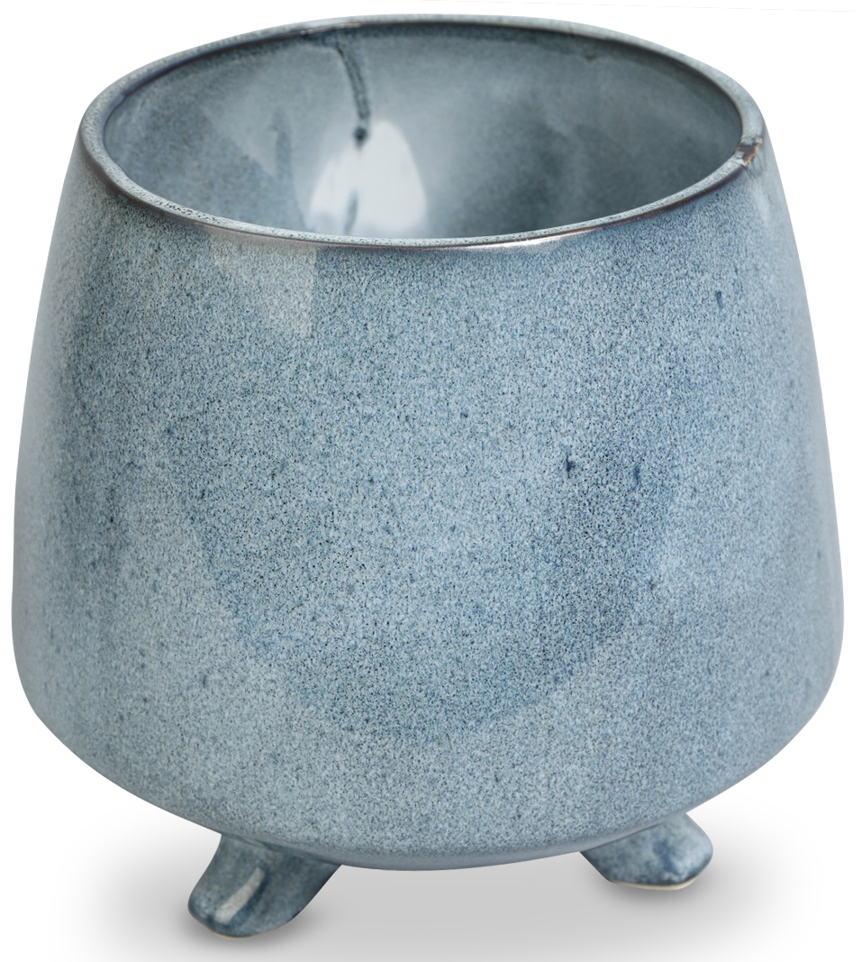 Krukke Dreie med tre f�tter H12,8 cm - Bl�