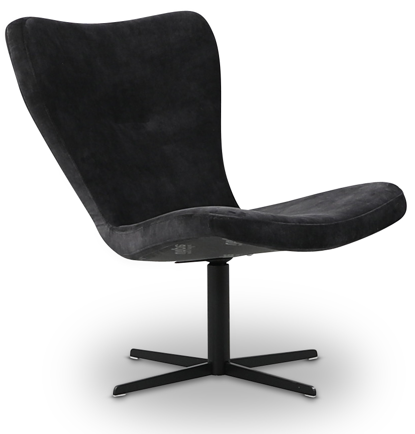 Speker�d designer lenestol - M�rkegr� Velour