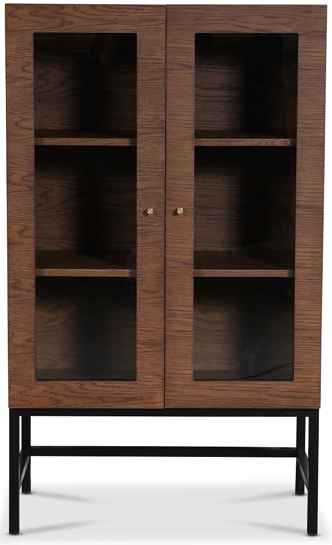 Carl vitrineskap (Highboard) - Brunbeiset eik Carl vitrineskap (Highboard) - Brunbeiset eik