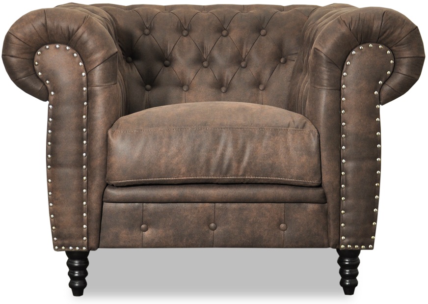 Ashford chesterfield lenestol - Brunt økolær Ashford chesterfield lenestol - Brunt økolær