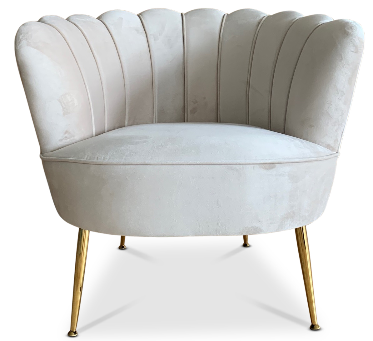 Sn�ckan lenestol - Gr�beige fl�yel / Messing