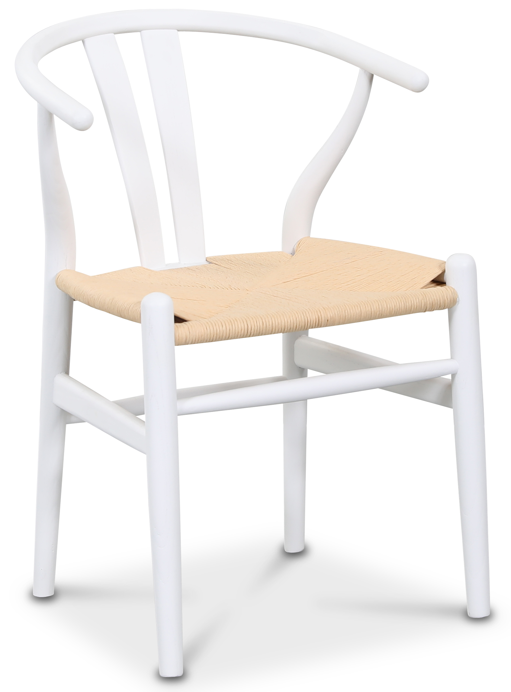 Sunda spisestol - Hvit / Flettet sete