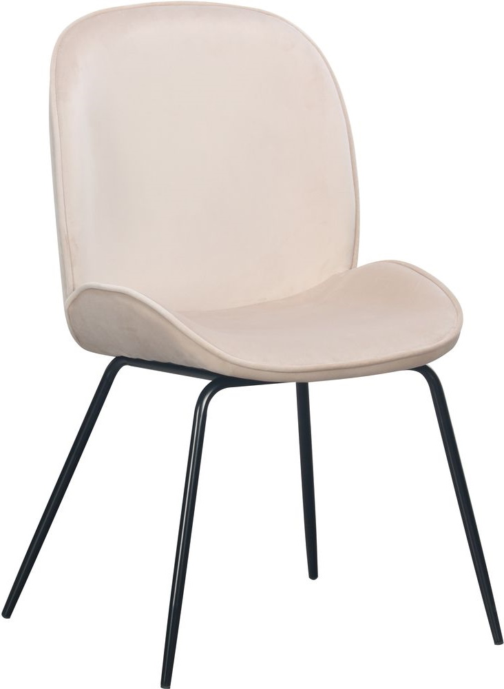 Leo stol - Lysebeige fl�yel/svart