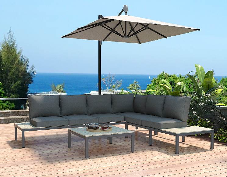 Abisko sofagruppe hj�rnesofa - Tre/gr�