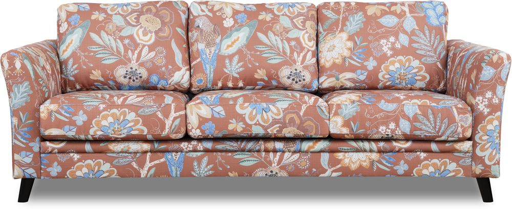Ekerö 3-seters sofa i blomsterstoff - Eden Parrot Terracotta Ekerö 3-seters sofa i blomsterstoff - Eden Parrot Terracotta